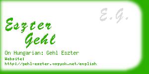 eszter gehl business card